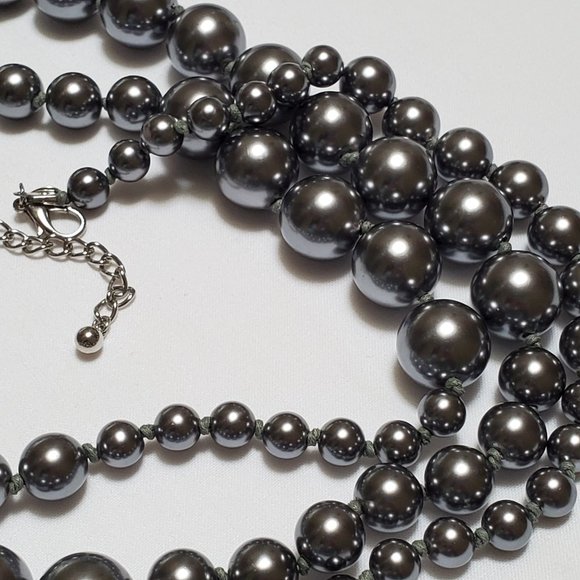 CHICO'S Gray Faux Pearl Necklace - Picture 7 of 10